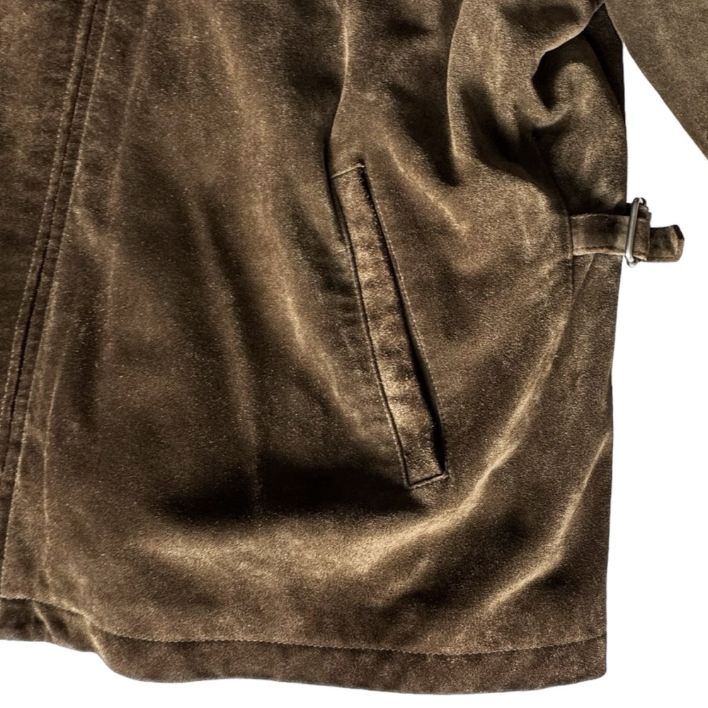 Polo Ralph Lauren Vintage Suede Cotton Lined Leather Jacket | XL - Picture 11 of 16
